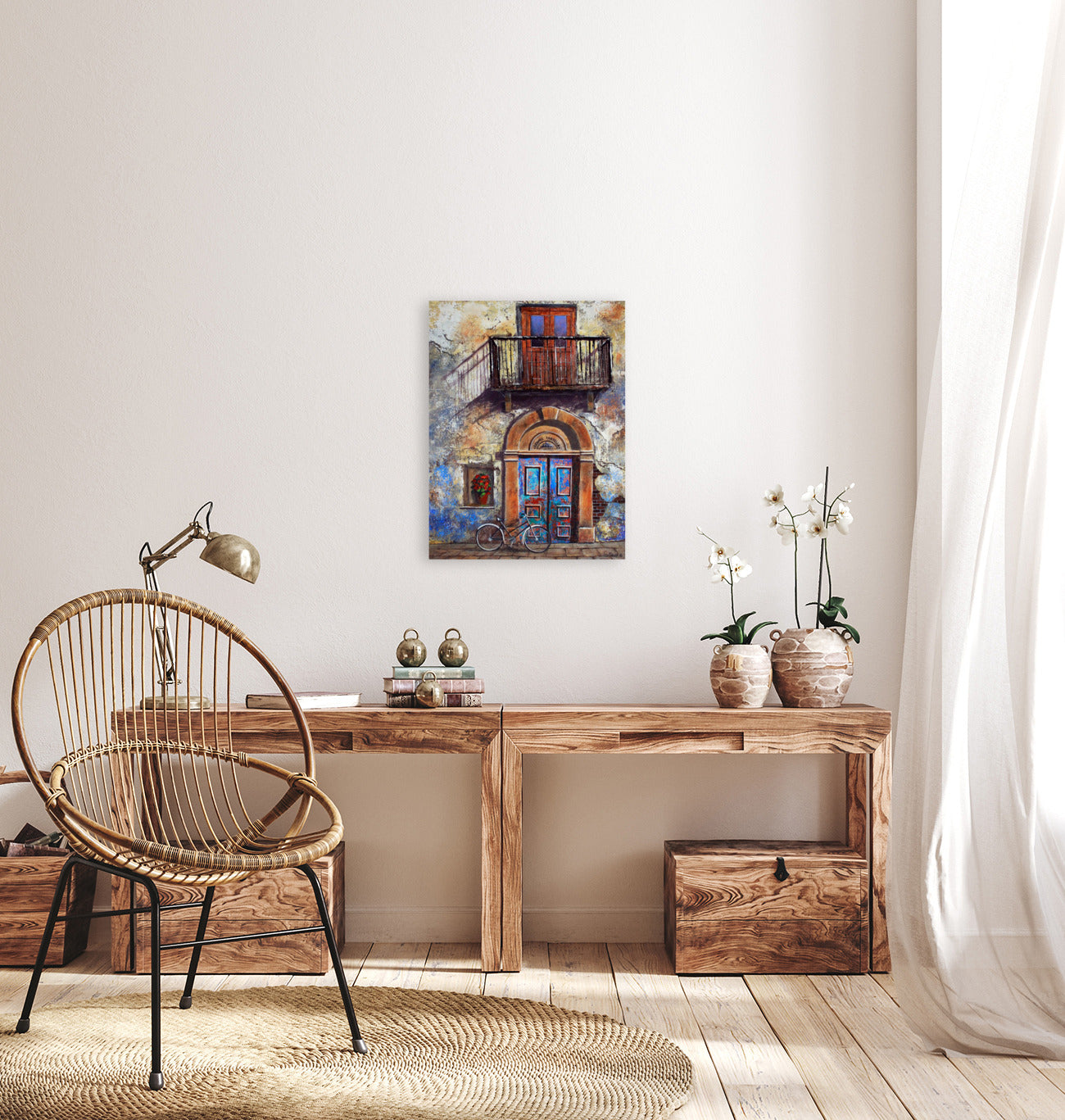 Echoes Beneath Parisian Shutters - Limited Edition Canvas Print by International Artist Joe Marais