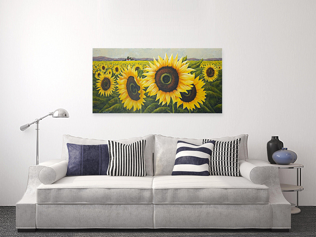 The Sunflower Fields - Limited Edition Canvas Print by Joe Marais