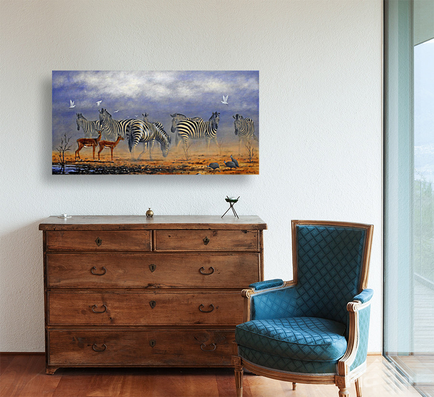 The Waterhole - Limited Edition Canvas Print by Joe Marais