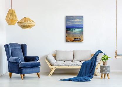 Boat on the Beach | Coastal Seascape Canvas Print