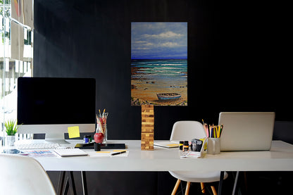 Boat on the Beach | Coastal Seascape Canvas Print