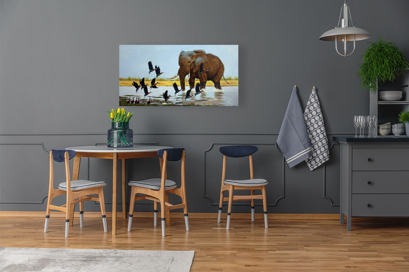 Elephant Magical Moment - Limited Edition Canvas Print by Joe Marais