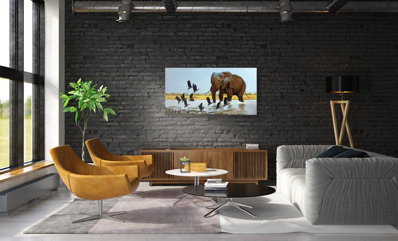 Elephant Magical Moment - Limited Edition Canvas Print by Joe Marais
