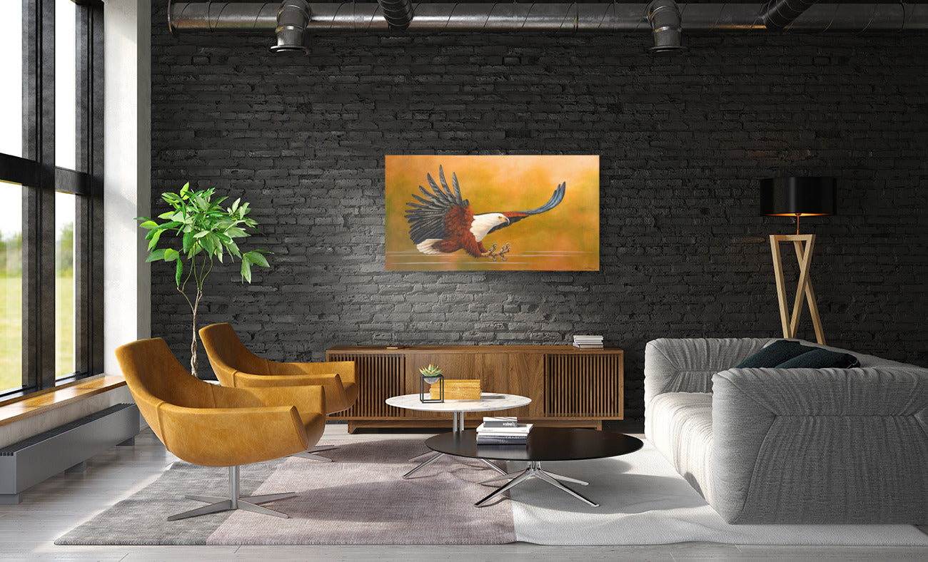 African Fish Eagle - Action Perfection -  Limited Edition Canvas Print