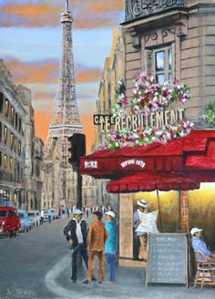 Paris Cafe - Limited Edition Canvas Prints by International Artist Joe Marais