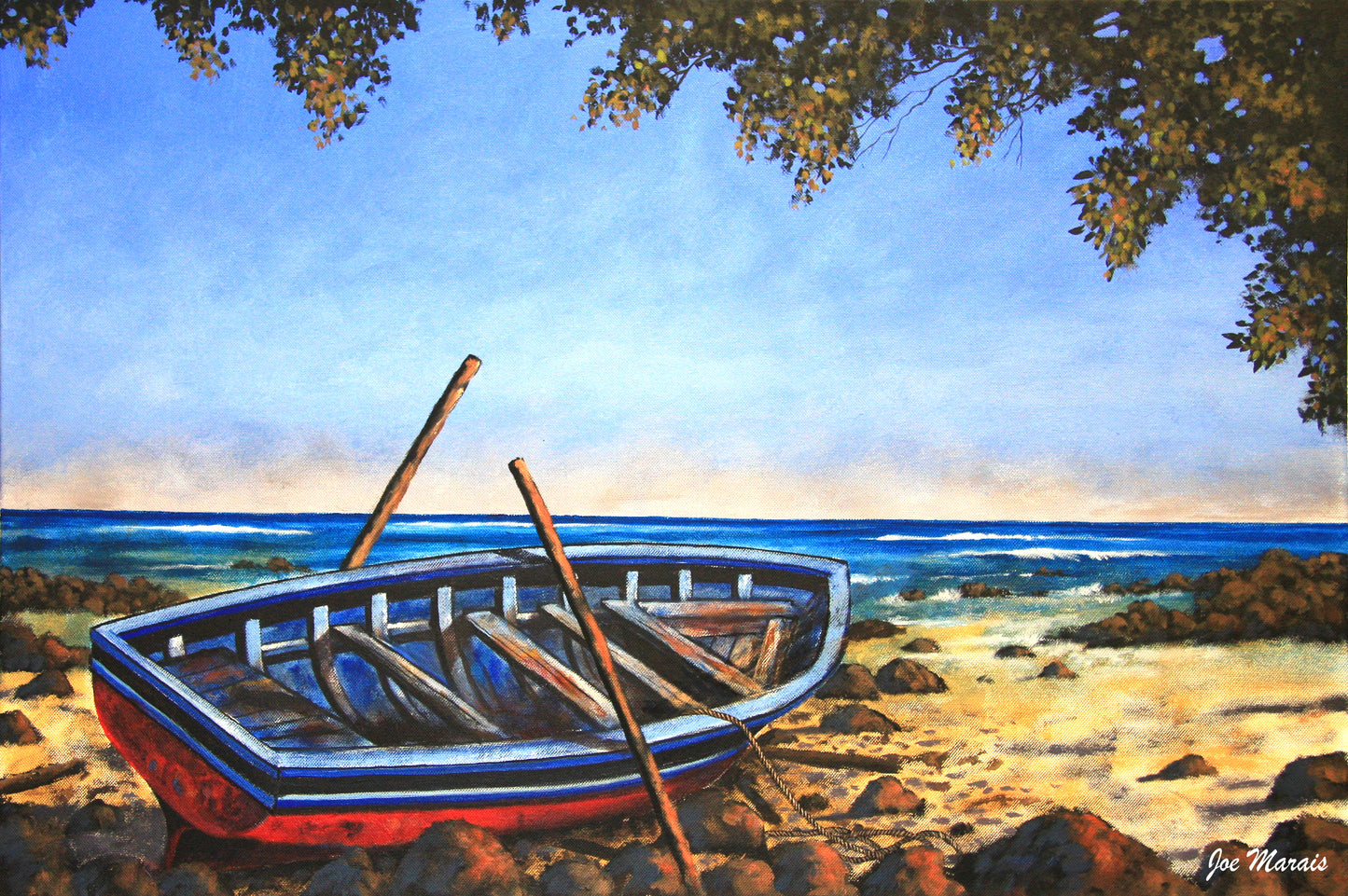 Colourful Boat on the Beach-  Limited Edition Canvas Print by Joe Marais