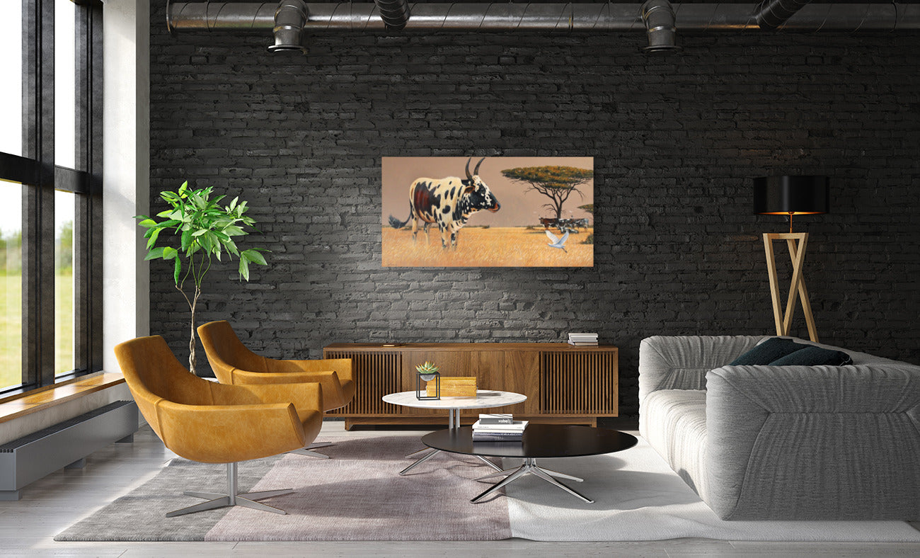 Ndumo Nguni Bull -  Limited Edition Canvas Print by Joe Marais