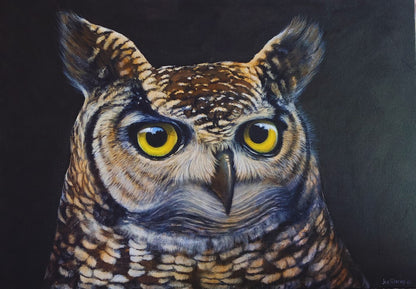 Guardian of the Night | Spotted Eagle Owl Canvas Print