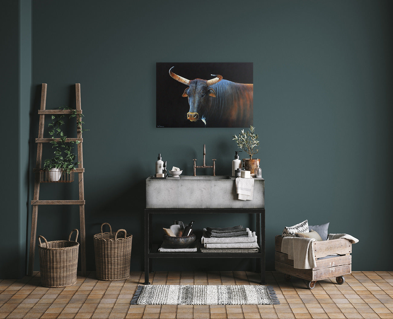 Nguni Royalty -  Limited Edition Canvas Print by Joe Marais