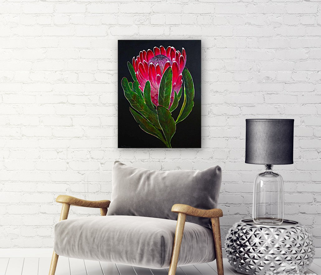 Protea - Timeless Crown of Flowers | Canvas Print