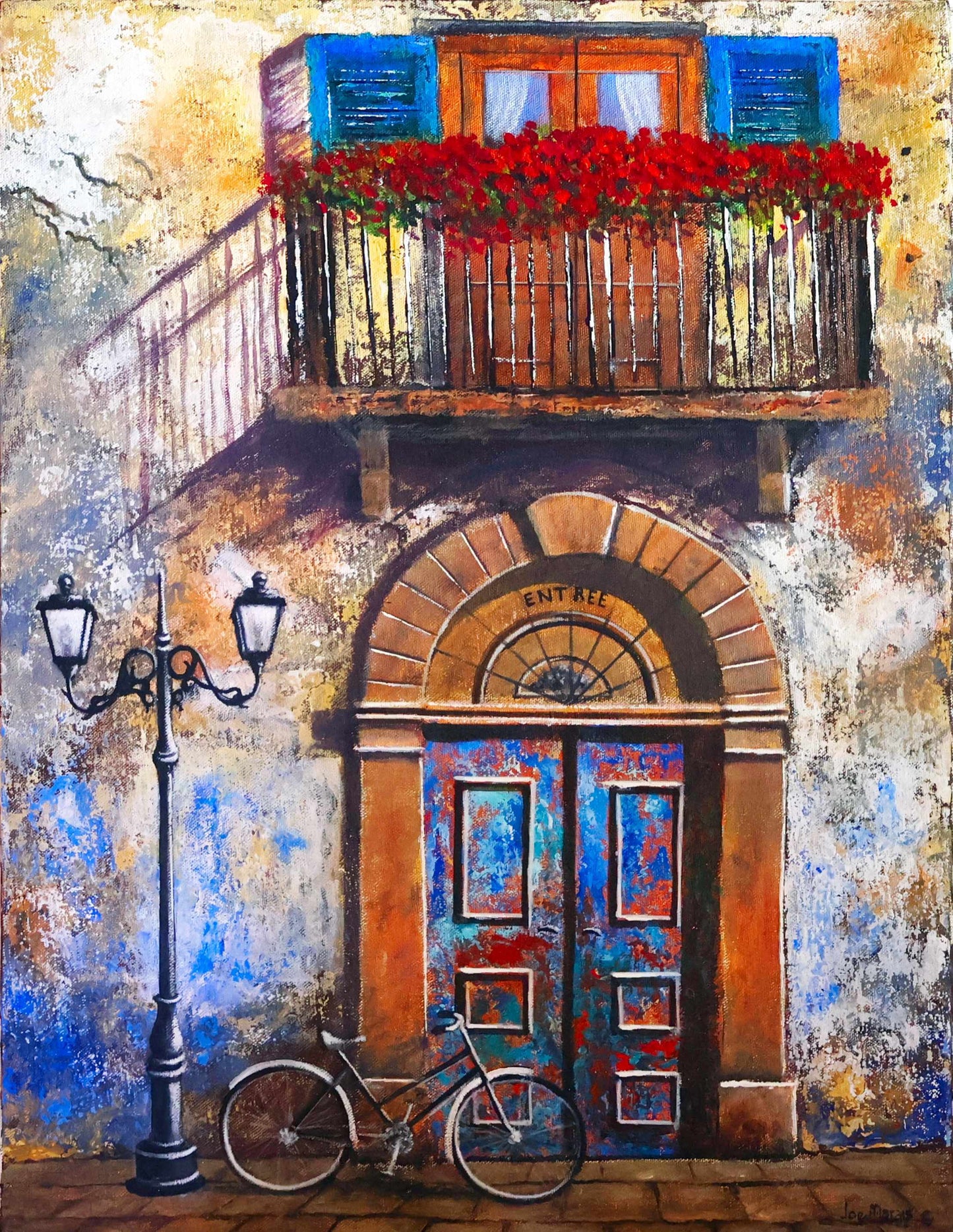 Echoes Beneath Parisian Shutters -  Limited Edition Canvas Print by International Artist Joe Marais