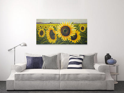 The Sunflower Fields -  Limited Edition Canvas Print by Joe Marais