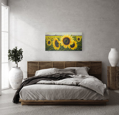 The Sunflower Fields -  Limited Edition Canvas Print by Joe Marais