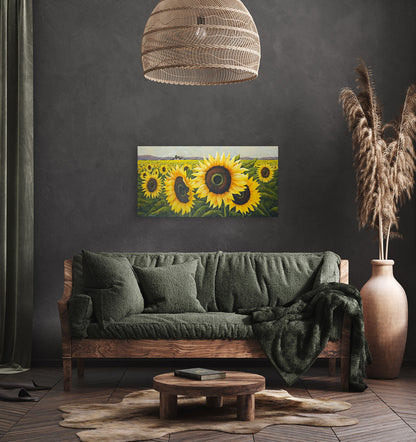 The Sunflower Fields -  Limited Edition Canvas Print by Joe Marais