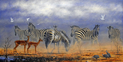 The Waterhole -  Limited Edition Canvas Print by Joe Marais
