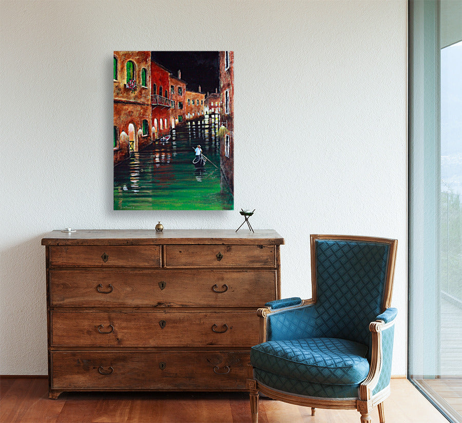 Tremendous Venice at Night -  Limited Edition Canvas Print by Joe Marais