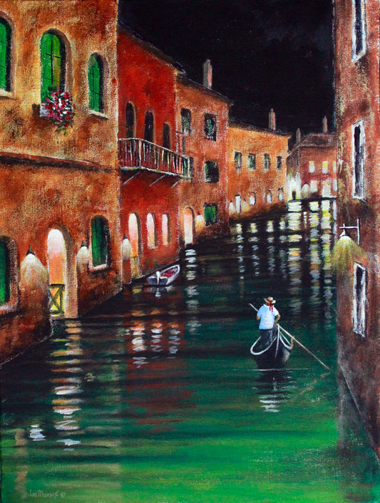 Tremendous Venice at Night -  Limited Edition Canvas Print by Joe Marais
