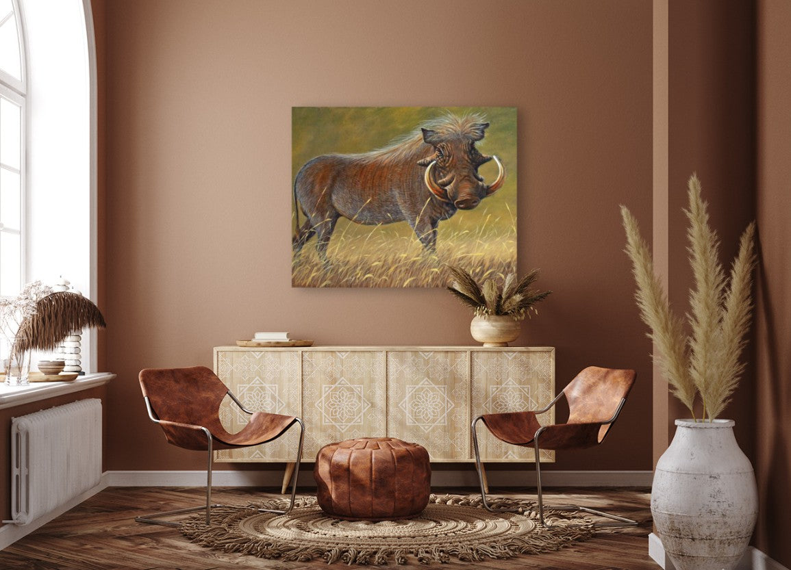 Mr Warthog -  Limited Edition Canvas Print by Joe Marais