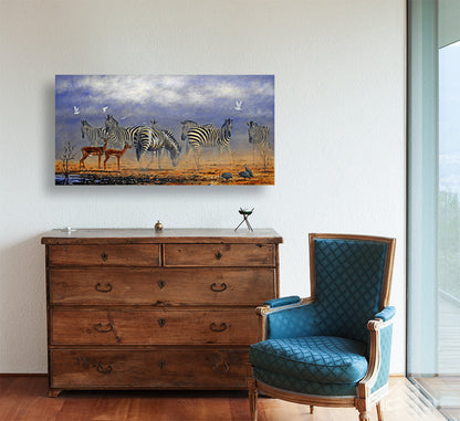 The Waterhole -  Limited Edition Canvas Print by Joe Marais