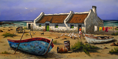 Sea Side Splendour - Fisherman's Cottage-  Limited Edition Canvas Print