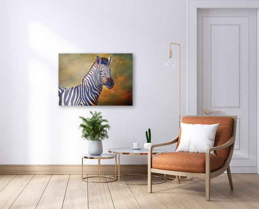Zebra Zone -  Limited Edition Canvas Print by International Wildlife Artist Joe Marais