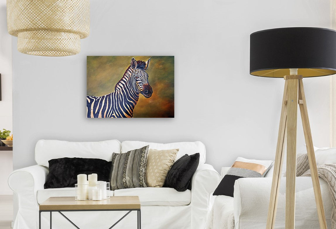 Zebra Zone -  Limited Edition Canvas Print by International Wildlife Artist Joe Marais
