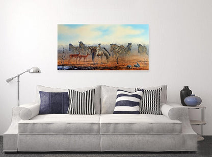African Waterhole  -  Limited Edition Canvas Print