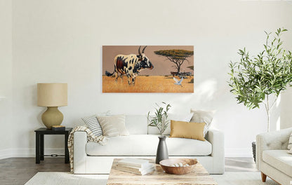 Zulu Royalty - Nguni Bull -  Limited Edition Canvas Print by Joe Marais